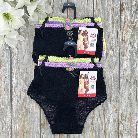 Women’s Parade Lace Mesh Thong Underwear 2, 3-Packs XXXL - Picture 1 of 6